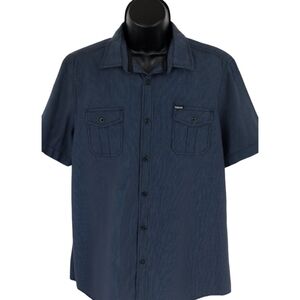 Buffalo David Bitton XL Men’s Blue Short Sleeve Button-Up Shirt
